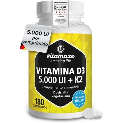 Vitamaze Vitamin D3 K2 5000 I.E. - Nahrungsergänzung Vitamaze Vitamin D3 K2 5000 I.E. - Nahrungsergänzung