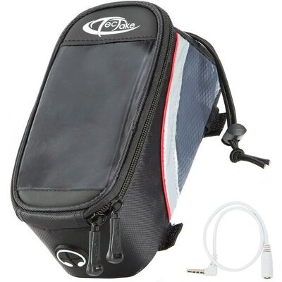 Tectake Sacoche de Vélo pour Smartphones - 20 x 9,5 x 10 cm - Noir/Gris/Rouge - Sac de Vélo - Publicité Tectake Sacoche de Vélo pour Smartphones - 20 x 9,5 x 10 cm - Noir/Gris/Rouge - Sac de Vélo - Publicité