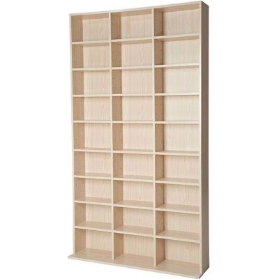 Étagère Tectake Chêne pour CDs/DVD - 27 étagères - 180x102cm - Salon - Publicité Étagère Tectake Chêne pour CDs/DVD - 27 étagères - 180x102cm - Salon - Publicité