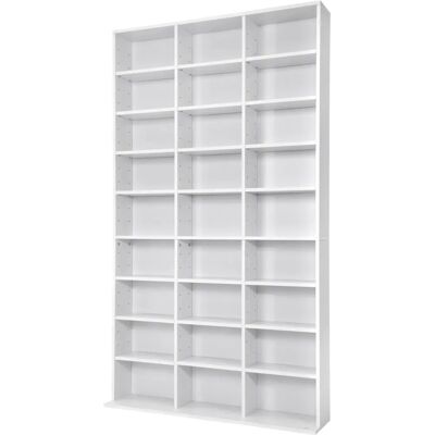 Tectake Christel Weiße MDF Bücherschrank - Stauraum für CDs, DVDs, Bücher Tectake Christel Weiße MDF Bücherschrank - Stauraum für CDs, DVDs, Bücher