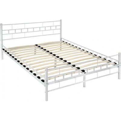 Tectake Metallbettgestell mit Lattenrost - 200 x 140 cm - Bett Tectake Metallbettgestell mit Lattenrost - 200 x 140 cm - Bett