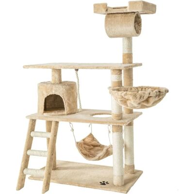 Arbre à chat TecTake Beige - Tour de Griffes et Jeux - Publicité Arbre à chat TecTake Beige - Tour de Griffes et Jeux - Publicité