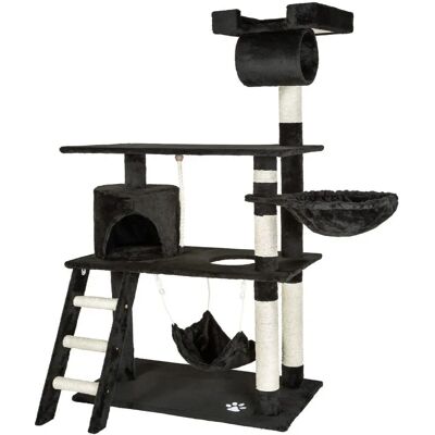 TecTake Katzenbaum mit mehreren Ebenen - Schwarz - Katzenart TecTake Katzenbaum mit mehreren Ebenen - Schwarz - Katzenart