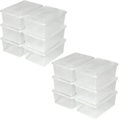 Boîtes de rangement Tectake - Pack de 12 - 33x23x12cm - Publicité Boîtes de rangement Tectake - Pack de 12 - 33x23x12cm - Publicité