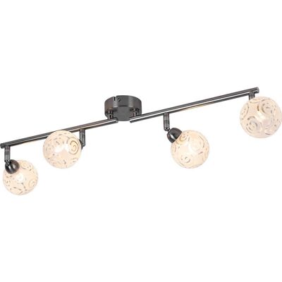 ETC-SHOP Lampada da soffitto cromata con 4 punti mobili ETC-SHOP Lampada da soffitto cromata con 4 punti mobili
