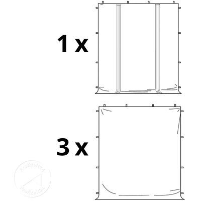 Toolport 3x3m PES 800 Pop Up Gazebo PROFESSIONAL Aluminium 40 mm - incl. Sidewalls Toolport 3x3m PES 800 Pop Up Gazebo PROFESSIONAL Aluminium 40 mm - incl. Sidewalls