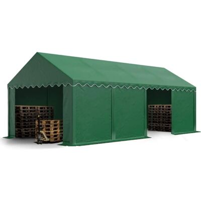 Tenda de armazenamento TOOLPORT 4x8 - Impermeável, Verde Escuro Tenda de armazenamento TOOLPORT 4x8 - Impermeável, Verde Escuro