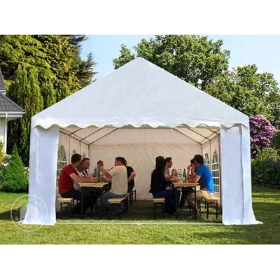 TOOLPORT 3x5m White Weatherproof Marquee - Party Tent with Ground Frame TOOLPORT 3x5m White Weatherproof Marquee - Party Tent with Ground Frame