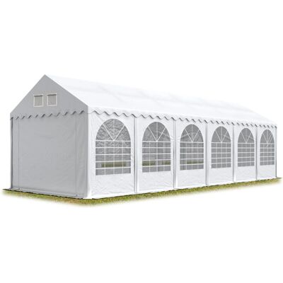 TOOLPORT 3x12m 2.6m Sides Marquee - Weatherproof White Party Tent with Ground Frame TOOLPORT 3x12m 2.6m Sides Marquee - Weatherproof White Party Tent with Ground Frame