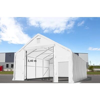 TOOLPORT 8x20m 4x3.4m Industrial Tent - Fire Resistant, White - Tent Hall TOOLPORT 8x20m 4x3.4m Industrial Tent - Fire Resistant, White - Tent Hall