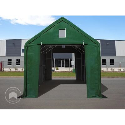 Toolport 4x8m 3x3m Drive Through Industrial Tent - Heavy Duty Green Toolport 4x8m 3x3m Drive Through Industrial Tent - Heavy Duty Green