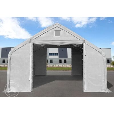 Tiendas industriales Toolport 8x16m - Resistente al fuego, Gris, 128m² Tiendas industriales Toolport 8x16m - Resistente al fuego, Gris, 128m²