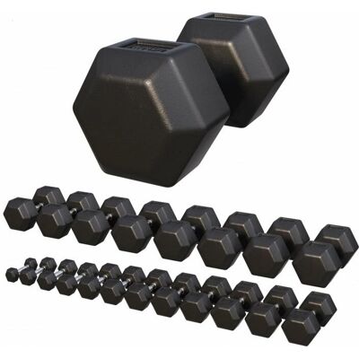 Gorilla Sports - Modell 2-50kg Hexagon Formade Handdumbells - Träningsutrustning Gorilla Sports - Modell 2-50kg Hexagon Formade Handdumbells - Träningsutrustning