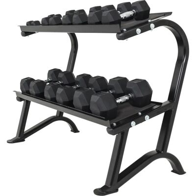 Gorilla Sports Sexkantig Hantlarställ - Svart Fitnessförvaring Gorilla Sports Sexkantig Hantlarställ - Svart Fitnessförvaring