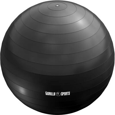 Gorilla Sports 75 cm Gymboll - Svart - Fitness & Pilates Gorilla Sports 75 cm Gymboll - Svart - Fitness & Pilates