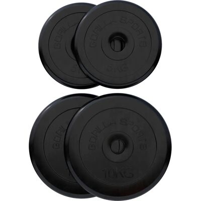 Gummibelagda viktskivor - 30kg - Svart - Gjutjärn - 30mm Gummibelagda viktskivor - 30kg - Svart - Gjutjärn - 30mm