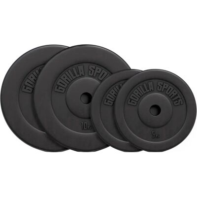 Disques de Poids Gorilla Sports - Set 30kg avec 5kg & 10kg - Publicité Disques de Poids Gorilla Sports - Set 30kg avec 5kg & 10kg - Publicité
