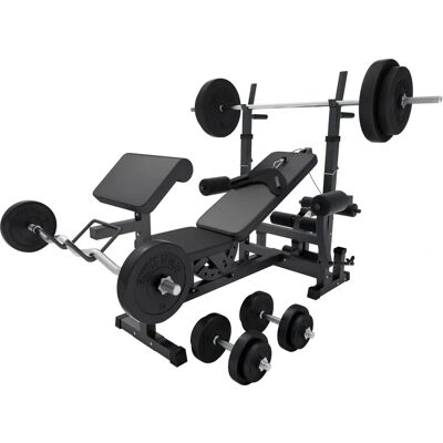 Gorilla Sports GS005 Hemmagym - Svart - 180x138x90-110cm Gorilla Sports GS005 Hemmagym - Svart - 180x138x90-110cm