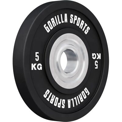 Gorilla Sports Slaghållarviktskivor - 51mm, 5-25kg, Färgglad Gorilla Sports Slaghållarviktskivor - 51mm, 5-25kg, Färgglad