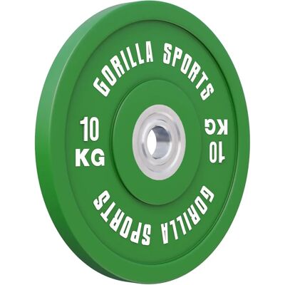 Gorilla Sports Viktplatta - Gummibelagd, 5-25kg, 51mm Gorilla Sports Viktplatta - Gummibelagd, 5-25kg, 51mm