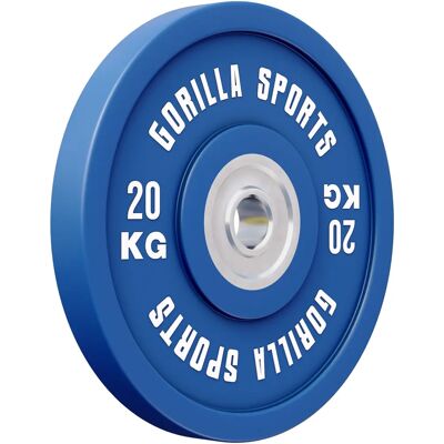 Gorilla Sports Stötdämpande Viktskivor Färg 51mm - 5-25kg Gorilla Sports Stötdämpande Viktskivor Färg 51mm - 5-25kg
