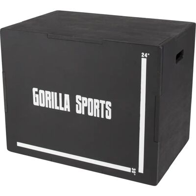 Gorilla Sports Plyobox Noire - 500kg - 76x51x60.5cm - Boîte de Saut pour Entraînement Pliométrique - Publicité Gorilla Sports Plyobox Noire - 500kg - 76x51x60.5cm - Boîte de Saut pour Entraînement Pliométrique - Publicité
