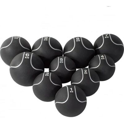 Gorilla Sports Medicinboll - Svart/Silver - 1-10kg Gorilla Sports Medicinboll - Svart/Silver - 1-10kg