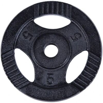 Gorilla Sports Svarta Trigrip Viktplattor - 0,5-20kg Gorilla Sports Svarta Trigrip Viktplattor - 0,5-20kg