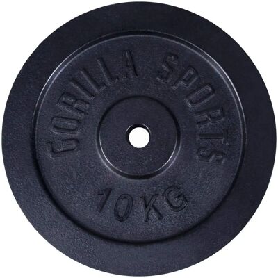 Gorilla Sports Czarny Żeliwne Tarcze - 0,5-30kg Gorilla Sports Czarny Żeliwne Tarcze - 0,5-30kg