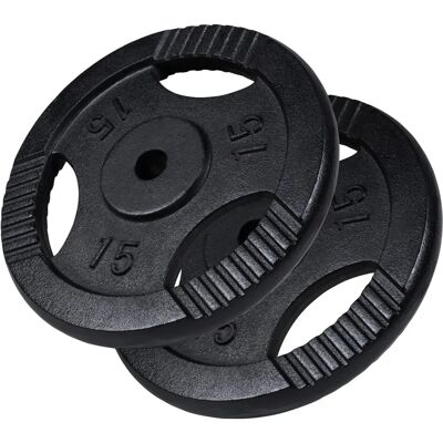 Gorilla Sports 30kg Modell - Vikter med handtag - Svart Gorilla Sports 30kg Modell - Vikter med handtag - Svart