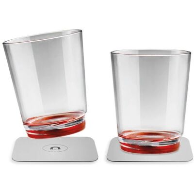 Silwy S025-0502-2 Rote Magnetgläser-Set - Trinkgläser Silwy S025-0502-2 Rote Magnetgläser-Set - Trinkgläser