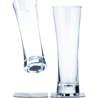 Silwy Magnetiske Ølglass med Underlegg - 4 stk. Silwy Magnetiske Ølglass med Underlegg - 4 stk.