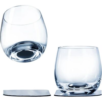Silwy Magnet-Whiskygläser inkl. Untersetzer 2er Set (250 ml) Silwy Magnet-Whiskygläser inkl. Untersetzer 2er Set (250 ml)