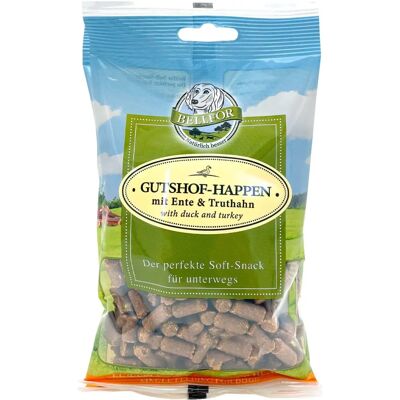 Bellfor Hochwertige Enten- & Puten-Happen für Hunde - Soft Snacks Bellfor Hochwertige Enten- & Puten-Happen für Hunde - Soft Snacks