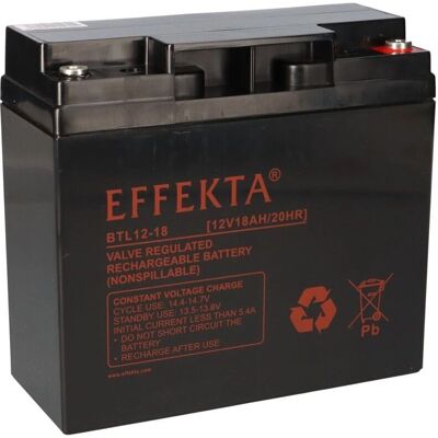 Effekta BTL12-18 AGM Battery - 12V 18Ah - Reliable Power Source Effekta BTL12-18 AGM Battery - 12V 18Ah - Reliable Power Source