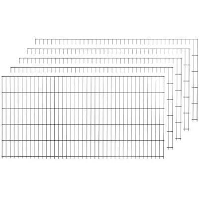 PEDDY SHIELD Zaunelemente – 100cm hoch, 20m lang, Stahl, Grau PEDDY SHIELD Zaunelemente – 100cm hoch, 20m lang, Stahl, Grau