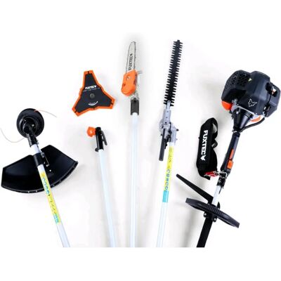 FUXTEC FX-MT252ER Outil multifonction 5 en 1 - Ébrancheur, Taille-haie, Tronçonneuse, Extension - Publicité FUXTEC FX-MT252ER Outil multifonction 5 en 1 - Ébrancheur, Taille-haie, Tronçonneuse, Extension - Publicité