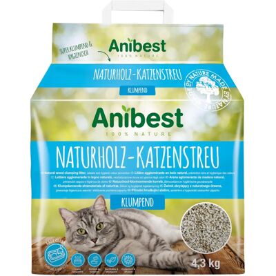 Naturlig trä kattströ från Anibest - 2 x 10L - Hållbar & Miljövänlig Naturlig trä kattströ från Anibest - 2 x 10L - Hållbar & Miljövänlig