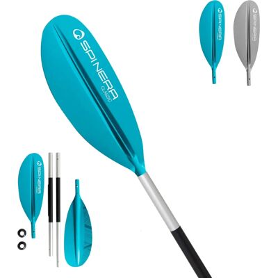 Pagaie de kayak en aluminium Spinera - 4 parties ajustables 230cm - Publicité Pagaie de kayak en aluminium Spinera - 4 parties ajustables 230cm - Publicité