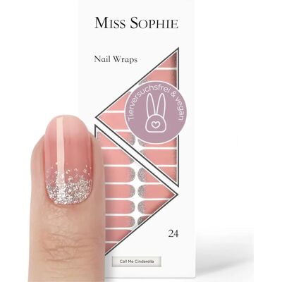 Miss Sophie Feuilles pour Ongles Rose - Art de conte de fées - 24 feuilles - Publicité Miss Sophie Feuilles pour Ongles Rose - Art de conte de fées - 24 feuilles - Publicité