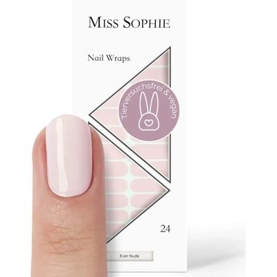 Miss Sophie Nude Nagelstickers - Nagelkunststickers, Gemakkelijk aan te Brengen, 24 stuks Miss Sophie Nude Nagelstickers - Nagelkunststickers, Gemakkelijk aan te Brengen, 24 stuks