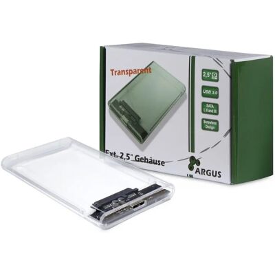 Inter-Tech GD-25000 HDD enclosure - Transparent - USB 3.0 - 2.5" - Sata - Compact Inter-Tech GD-25000 HDD enclosure - Transparent - USB 3.0 - 2.5" - Sata - Compact