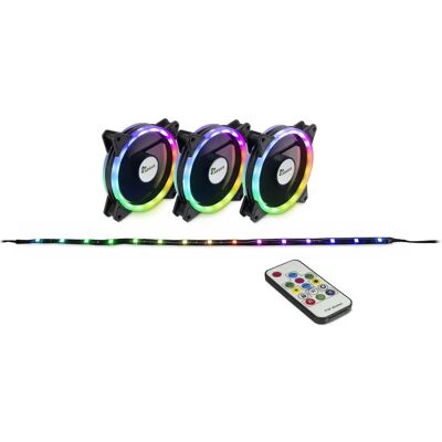 Inter-Tech RS-04 RGB Computer Gehäuselüfter - Schwarz Inter-Tech RS-04 RGB Computer Gehäuselüfter - Schwarz