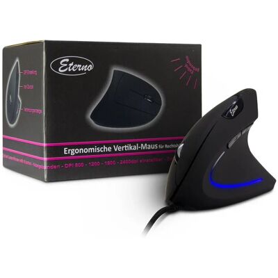 Mouse verticale ergonomico Inter-Tech KM-206WR - Ufficio USB 2400 DPI Mouse verticale ergonomico Inter-Tech KM-206WR - Ufficio USB 2400 DPI