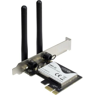 Inter-Tech Dmg-32 Wi-Fi 5 PCIe Adapter - 650Mbps Inter-Tech Dmg-32 Wi-Fi 5 PCIe Adapter - 650Mbps