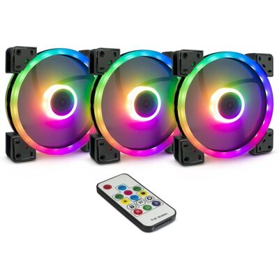 Inter-Tech Argus Ventilador RGB RS-14 - Ventilador para PC 14cm Negro Inter-Tech Argus Ventilador RGB RS-14 - Ventilador para PC 14cm Negro