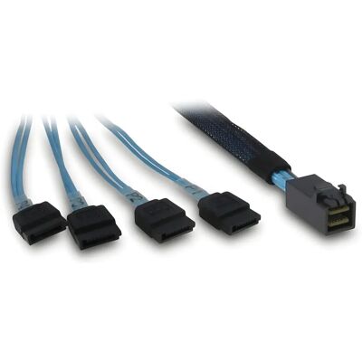 Inter-Tech SFF-8643 4x SATA/SAS Kabel - 0,7 m Blau Inter-Tech SFF-8643 4x SATA/SAS Kabel - 0,7 m Blau