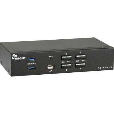 Inter-Tech AS-41HUS - Commutateur KVM 4K, Noir Inter-Tech AS-41HUS - Commutateur KVM 4K, Noir