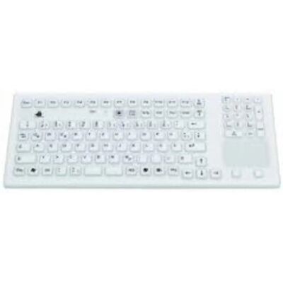 Gett InduProof Touch USB - Wasserdichte Silikon-Tastatur mit Desinfizierbarem Touchpad - Weiß Gett InduProof Touch USB - Wasserdichte Silikon-Tastatur mit Desinfizierbarem Touchpad - Weiß