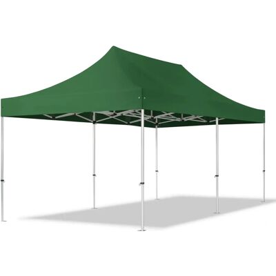 TOOLPORT 3x6m PES 800 Pop Up Gazebo PROFESSIONAL Aluminium 40 mm, donkergroen TOOLPORT 3x6m PES 800 Pop Up Gazebo PROFESSIONAL Aluminium 40 mm, donkergroen